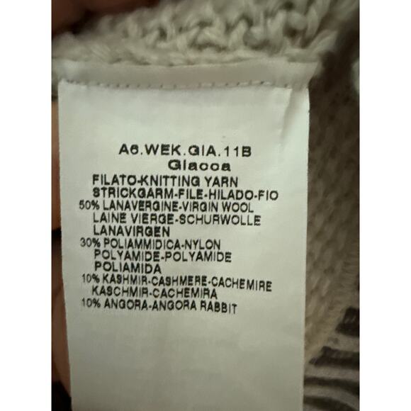 Vintage Weekend MaxMara Banshee Virgin Wool Blend Cardigan Beige Size Small - Picture 7 of 10